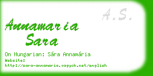 annamaria sara business card