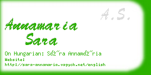 annamaria sara business card